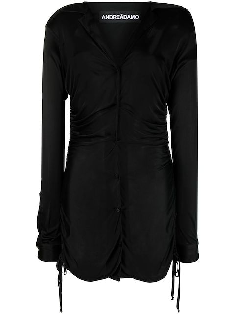 ANDREĀDAMO gather-detail shirt dress