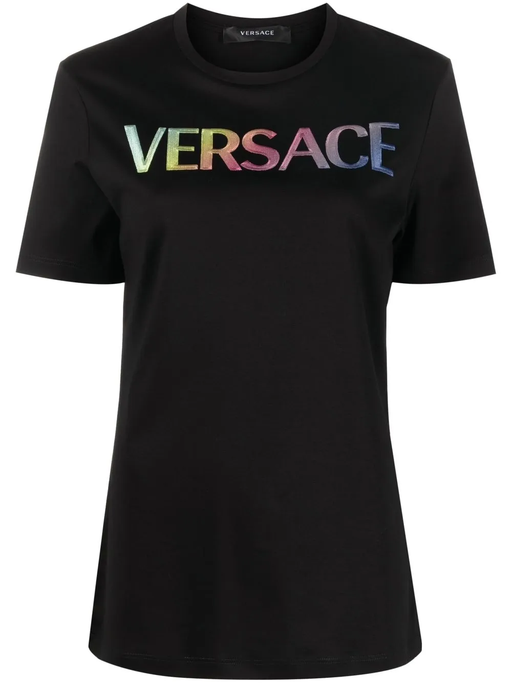 

Versace playera con logo arcoiris - Negro