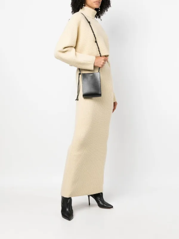 Jil Sander Tangle Rings Crossbody Bag | Black | FARFETCH BH