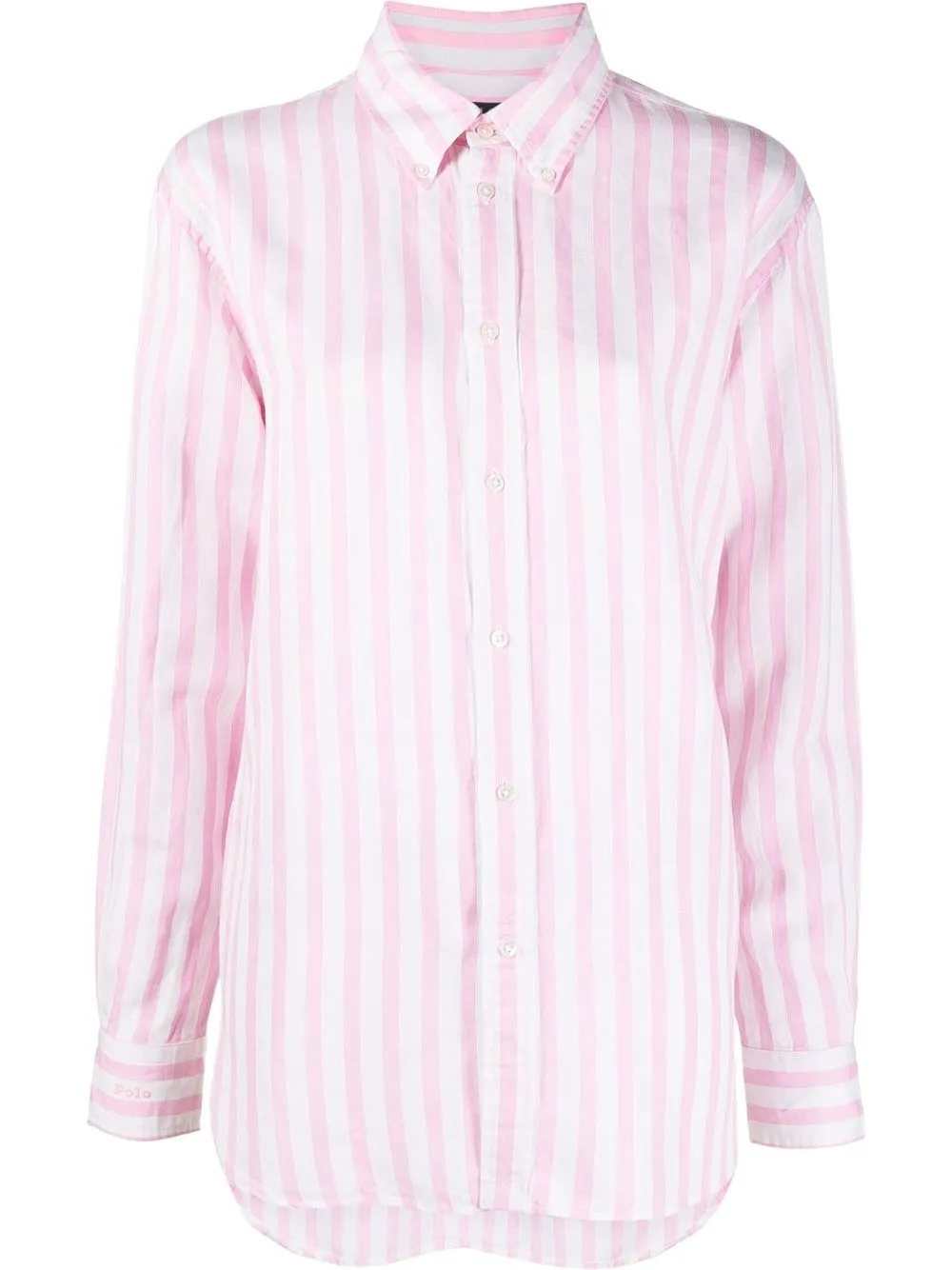 

Polo Ralph Lauren striped linen-silk shirt - Pink