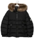 Moncler Enfant padded faux-fur hood jacket - Black