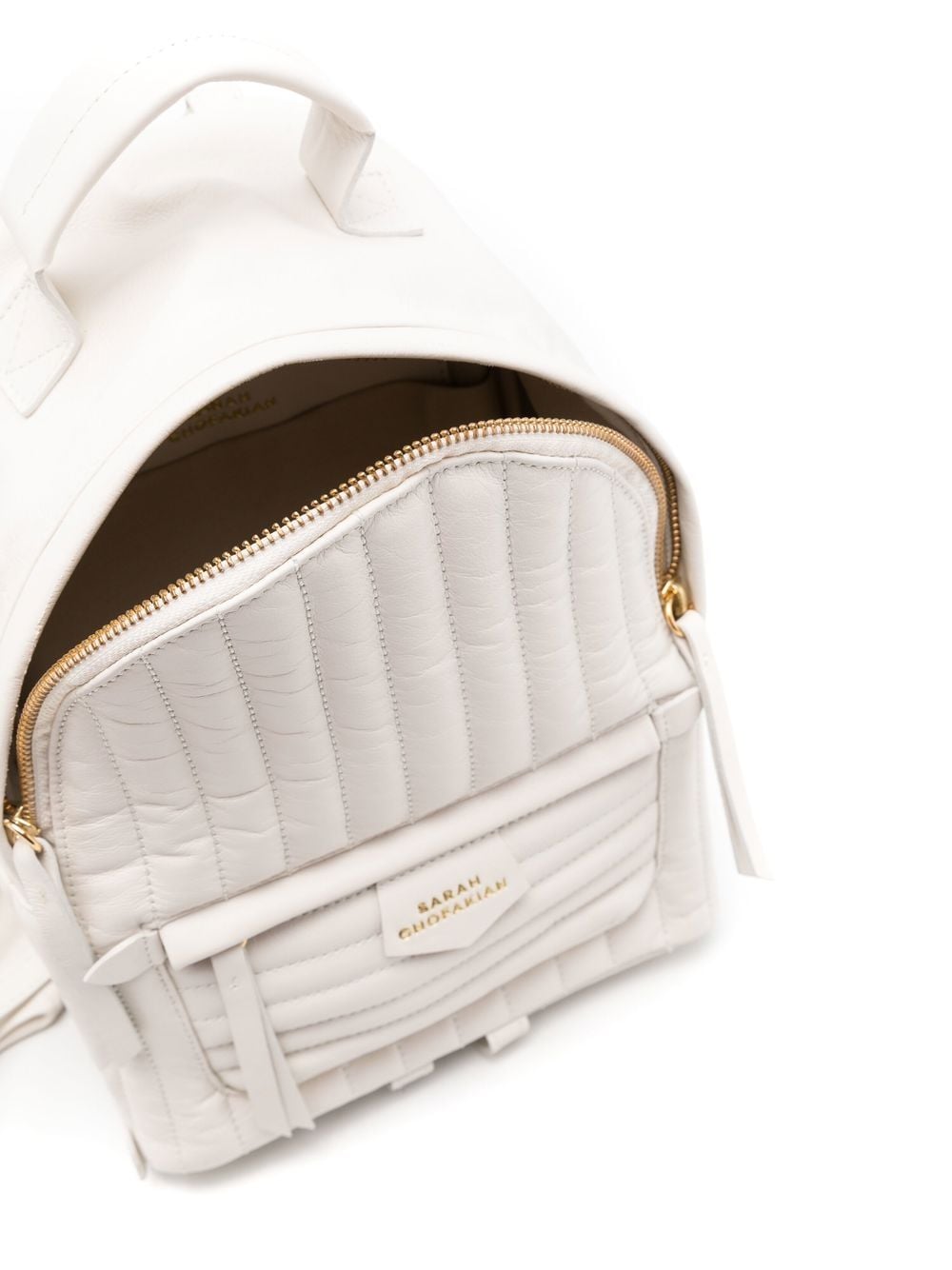 Shop Sarah Chofakian Mochila Matelassé Quilted Backpack In White