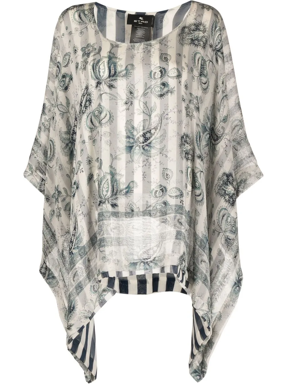 

ETRO blusa de seda con estampado de cachemira - Neutro