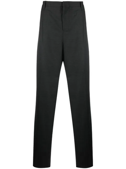 high-rise straight-leg trousers