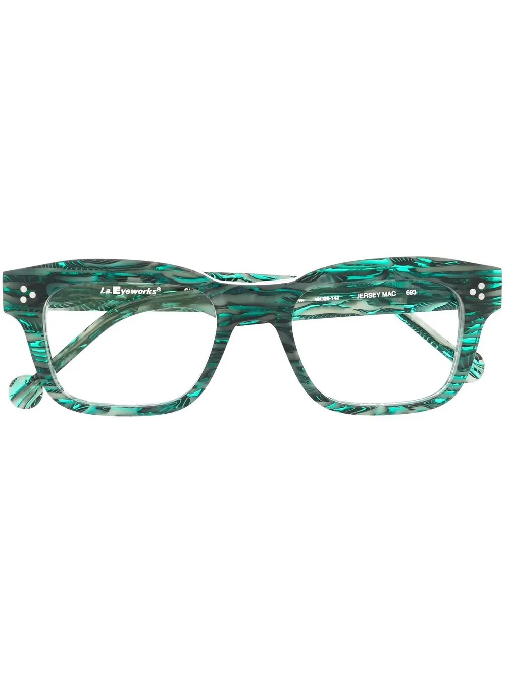 

L.A. EYEWORKS lentes con estampado gráfico - Verde