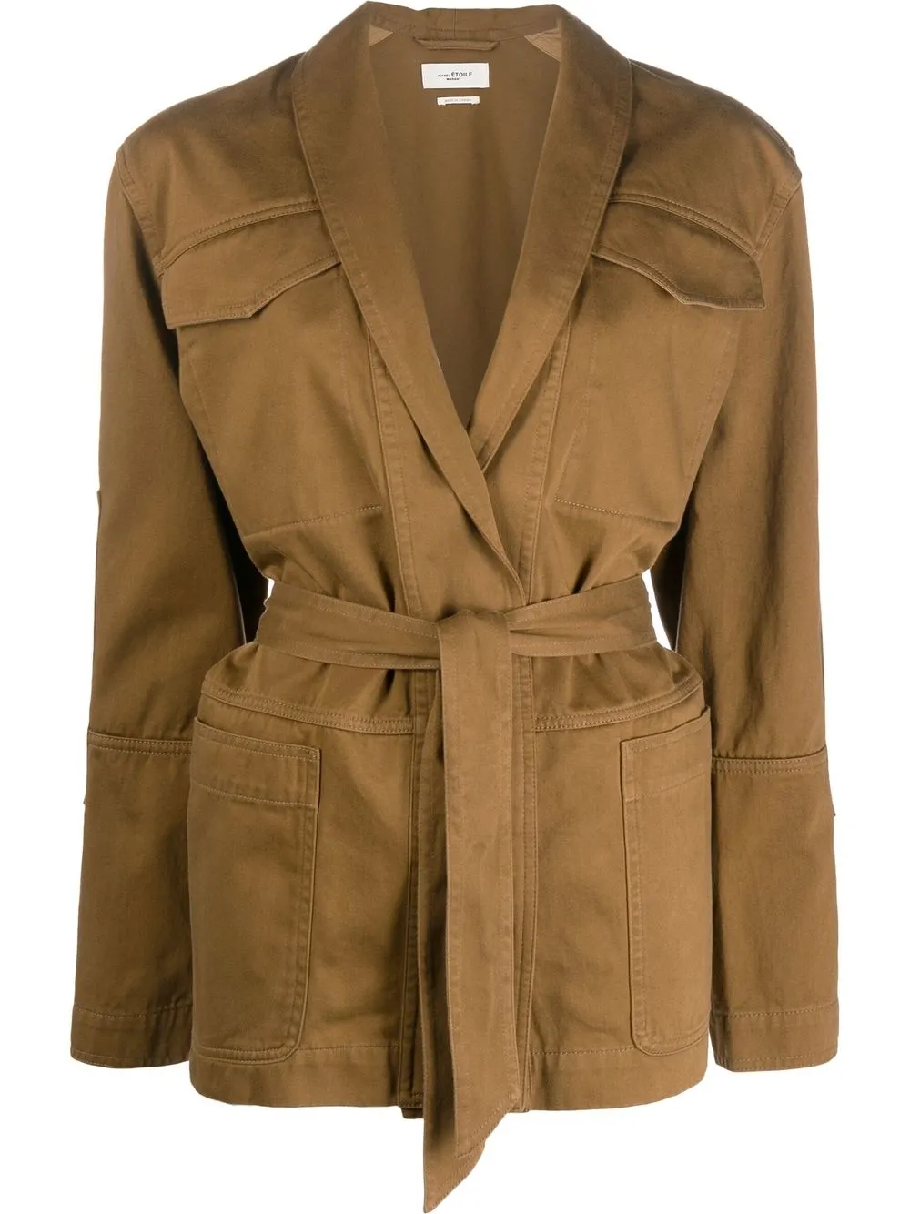 

Isabel Marant Étoile chamarra Satki con cinturón - Verde