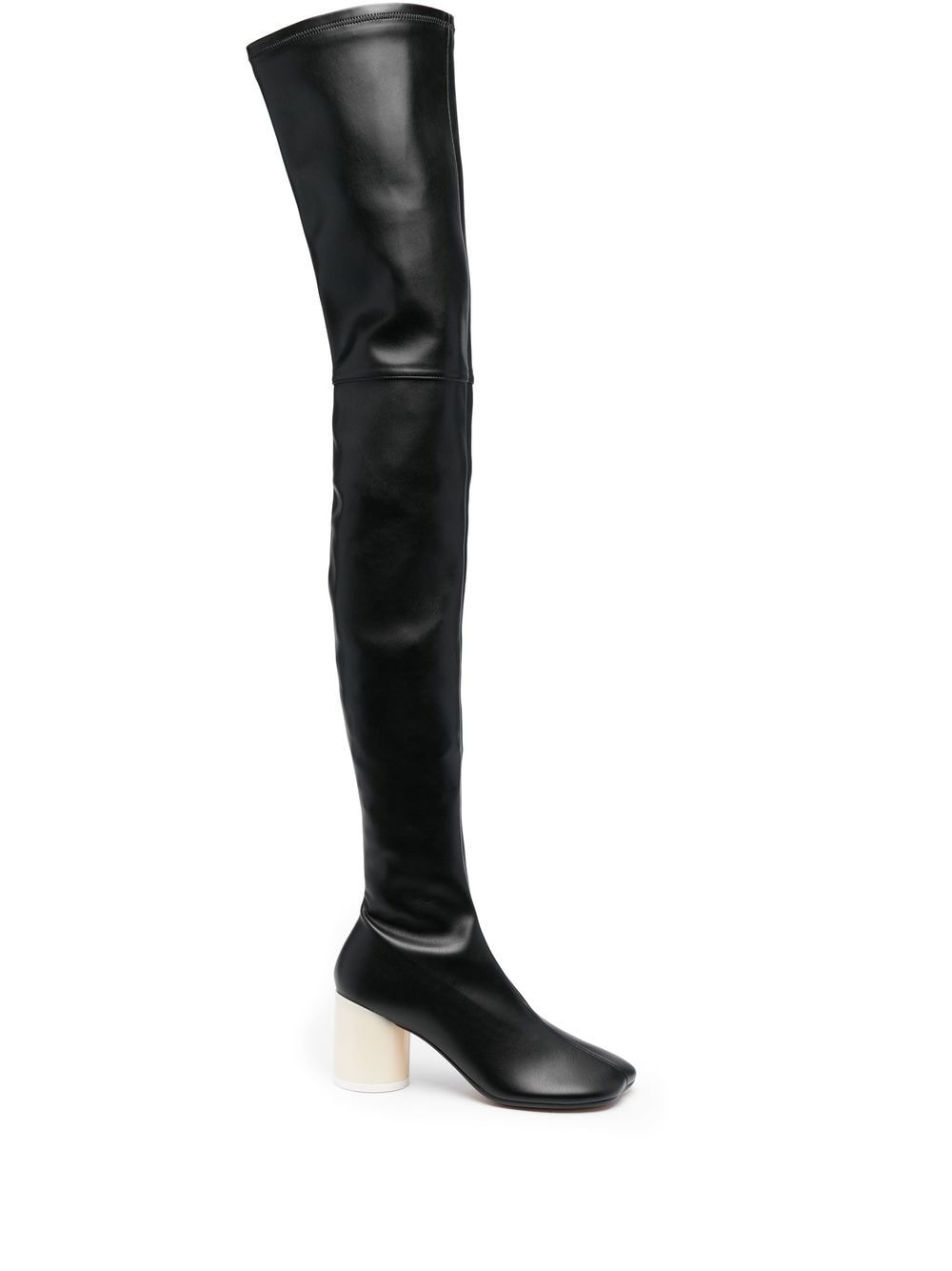 MM6 Maison Margiela Leather thigh-length Boots - Farfetch