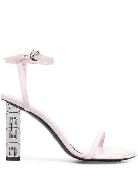 Givenchy 100mm leather logo-heel sandals