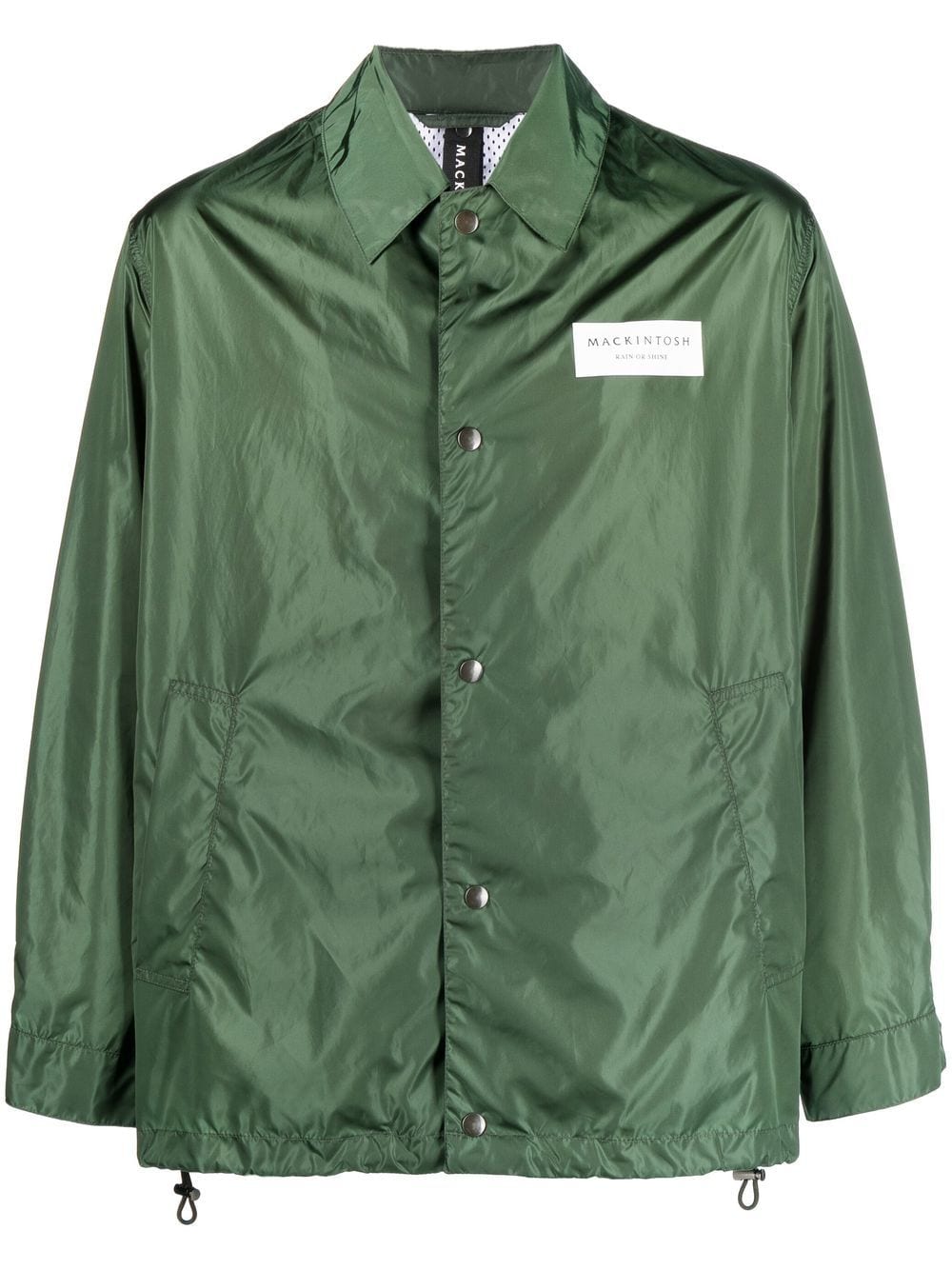 Mackintosh Logo-patch Long-sleeve Shirt Jacket In Green