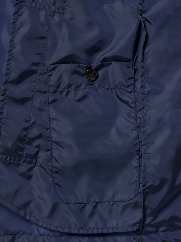 Teeming Navy Nylon Packable Coach Jacket