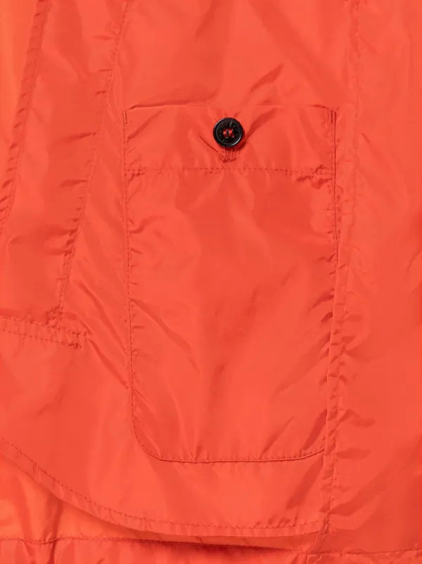 Teeming Orange Nylon Packable Coach Jacket