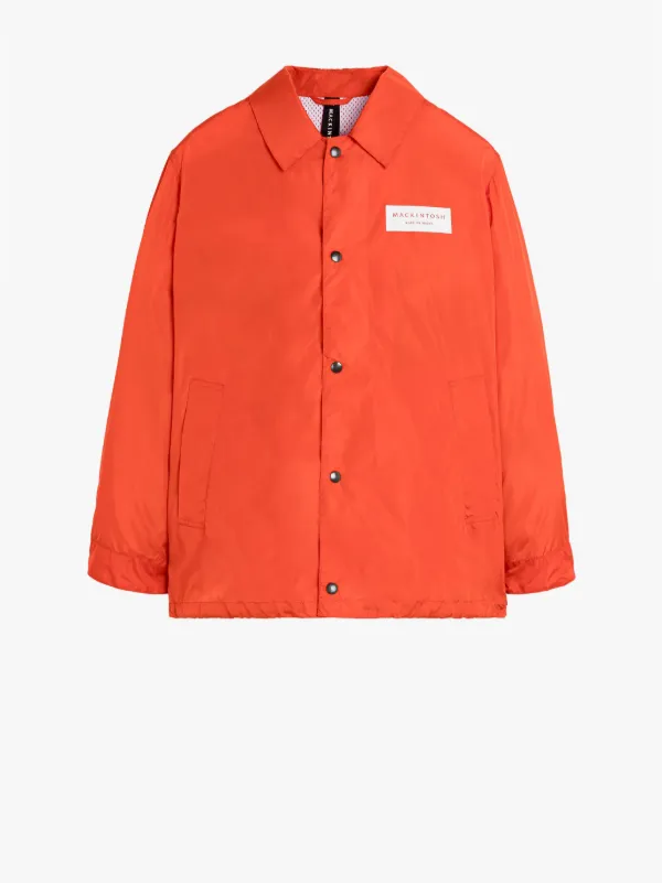 TEEMING Orange Nylon Packable Coach Jacket