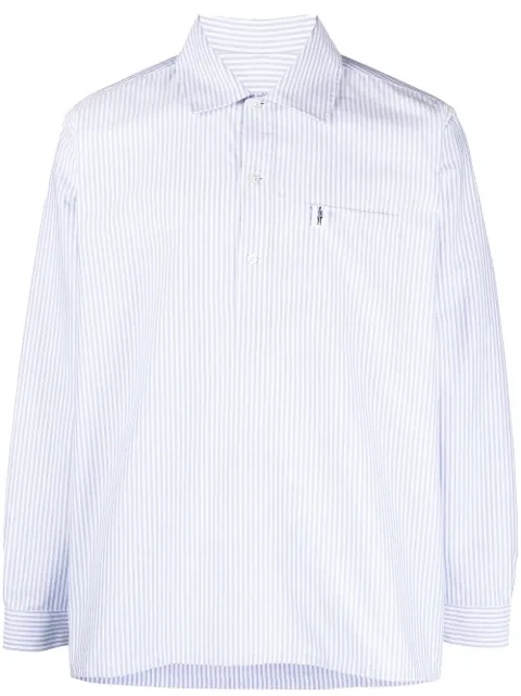 Mackintosh camisa manga larga con rayas estampadas