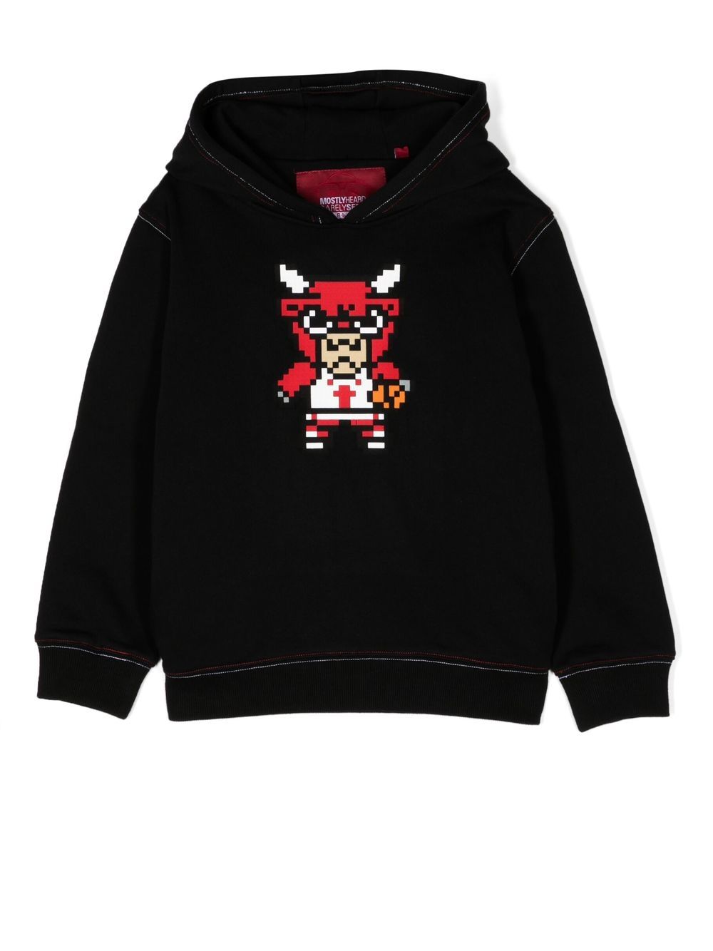 Mostly Heard Rarely Seen 8-Bit Chicago print hoodie - Black