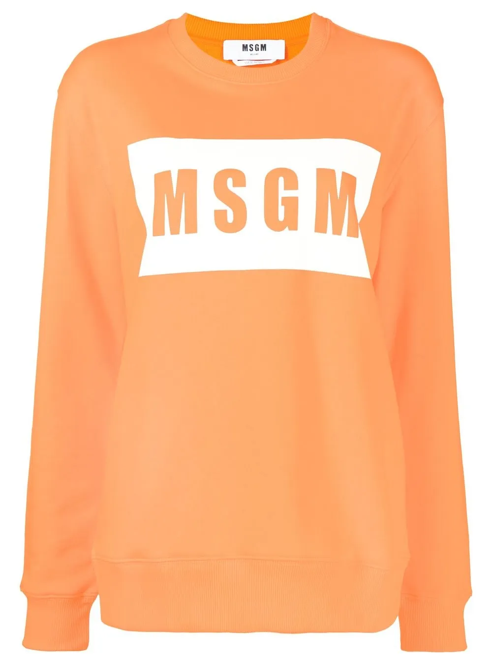 

MSGM sudadera con logo estampado - Naranja