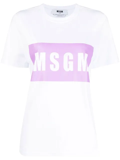 MSGM playera con logo estampado