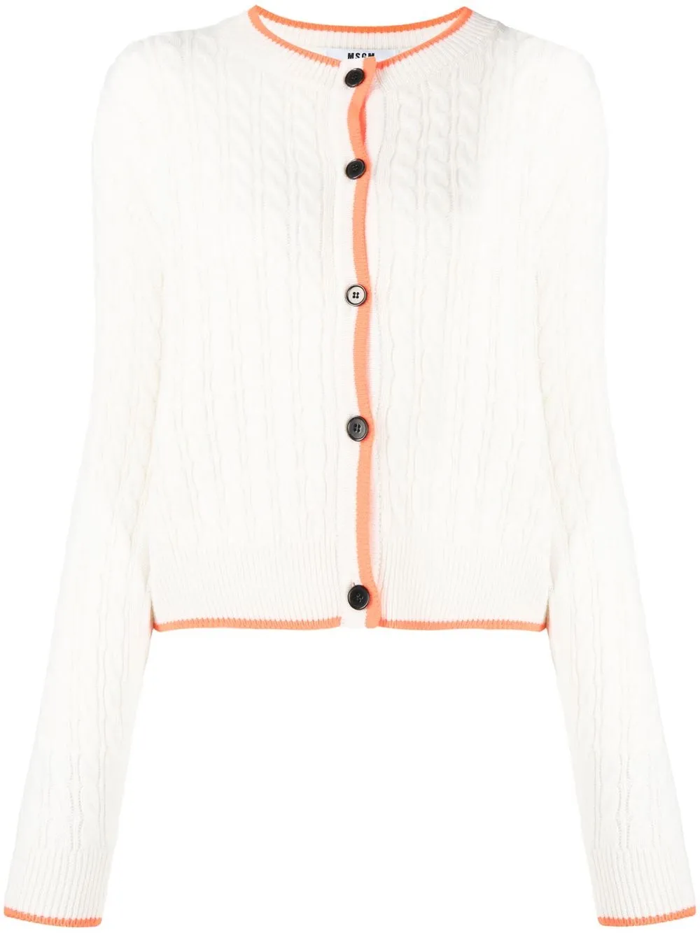 

MSGM ribbed knit cardigan - White