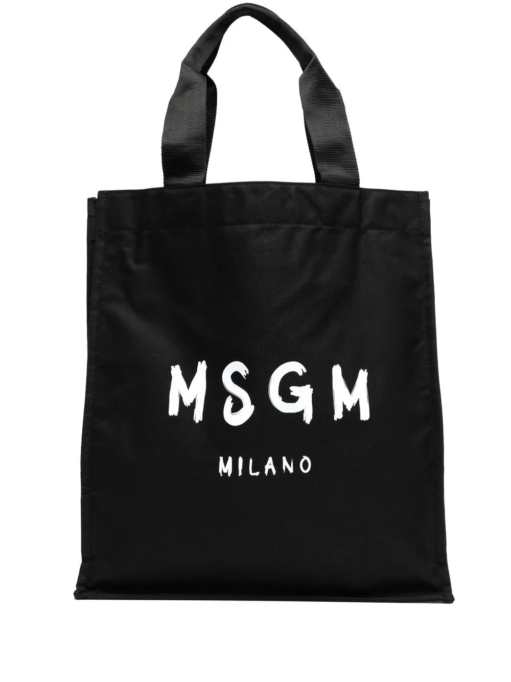 

MSGM tote grande con logo estampado - Negro