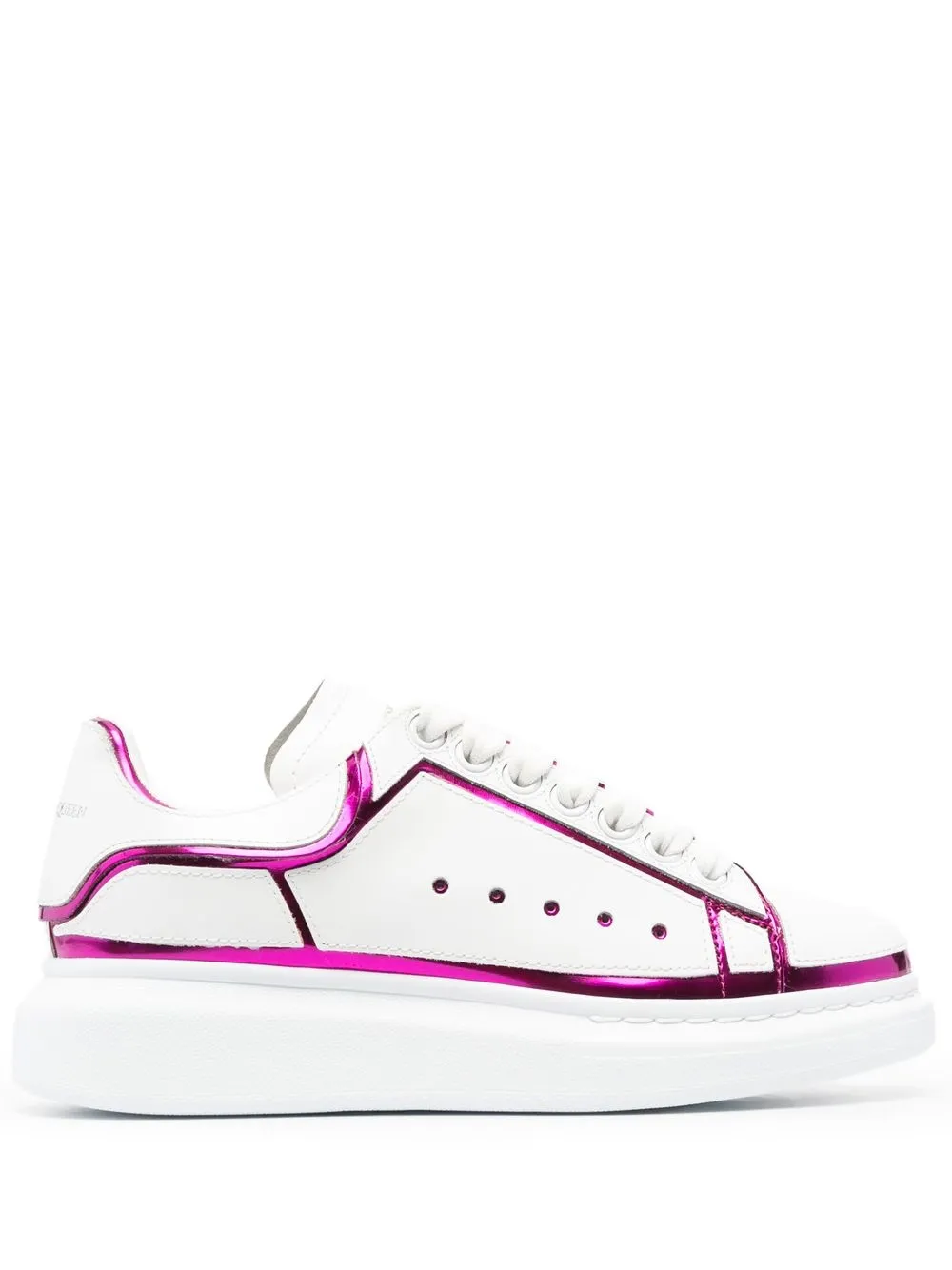 

Alexander McQueen zapatillas bajas con ribete metalizado - BIANCO PINK