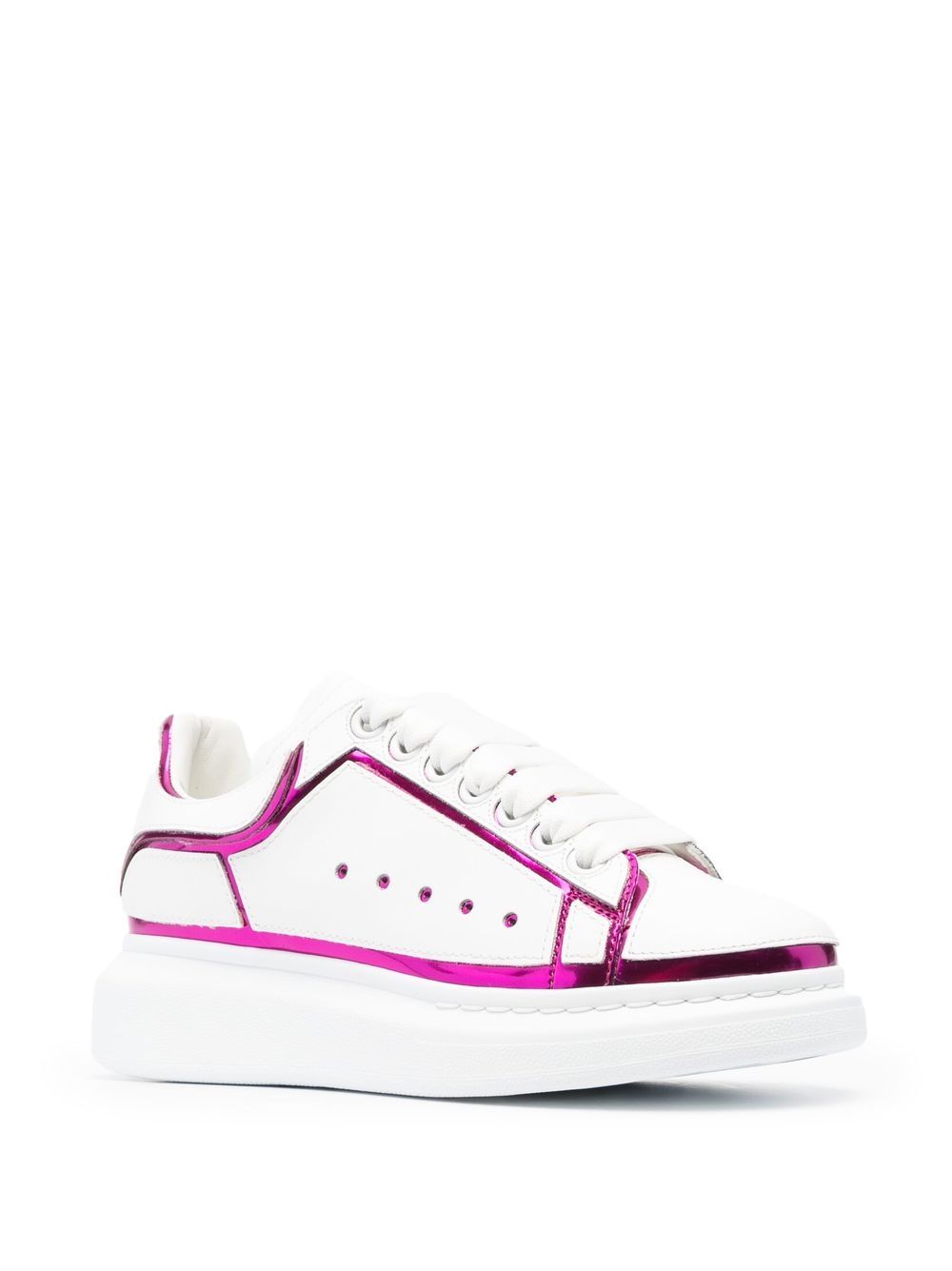 Alexander McQueen Metallic sneakers - BIANCO PINK