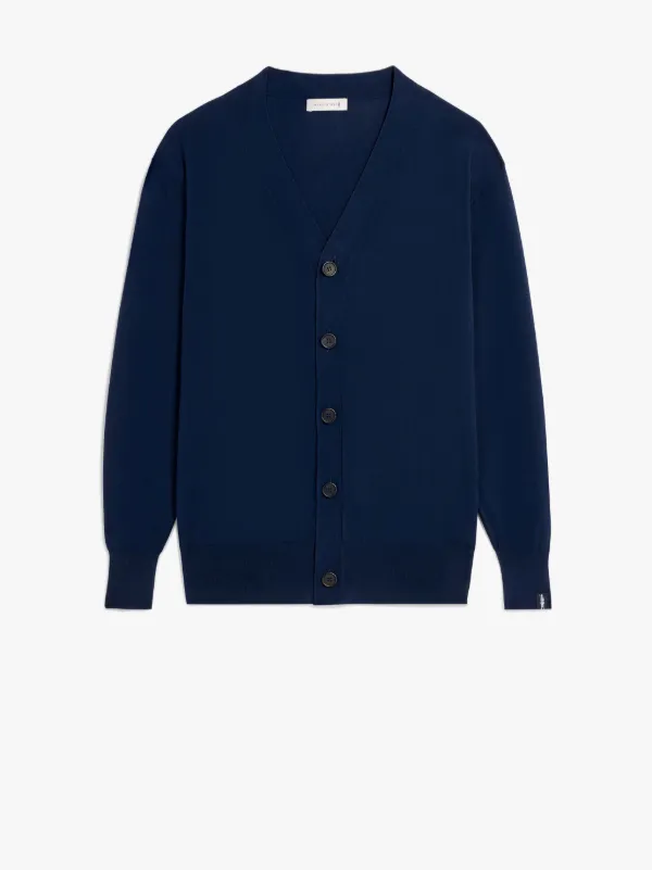 Navy Cotton Cardigan