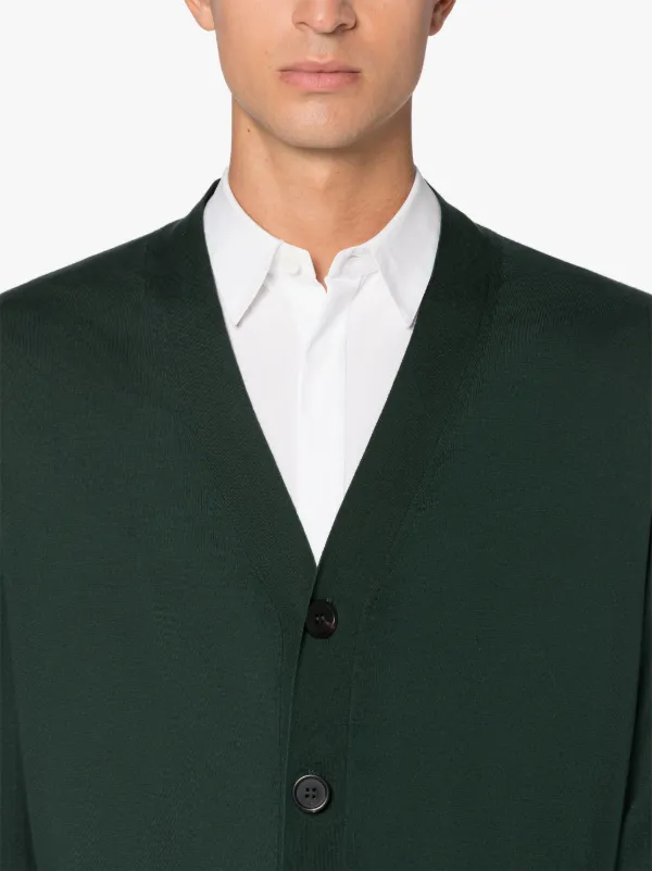Bottle Green Cotton Cardigan