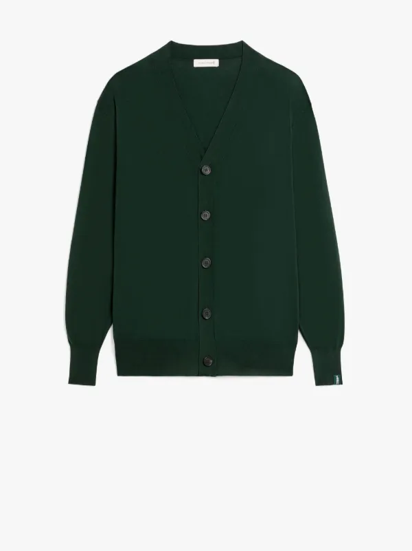 Bottle Green Cotton Cardigan