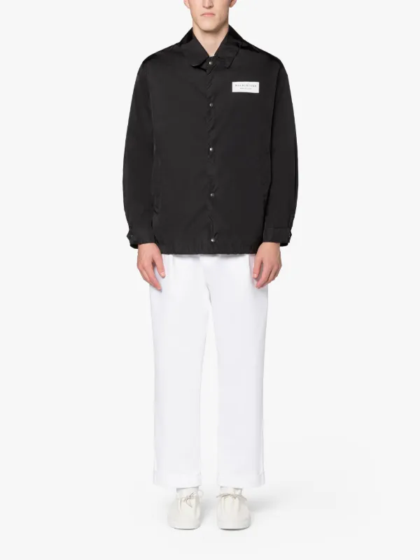 TEEMING Black Nylon Packable Coach Jacket