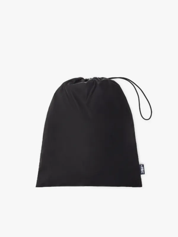 TEEMING Black Nylon Packable Coach Jacket