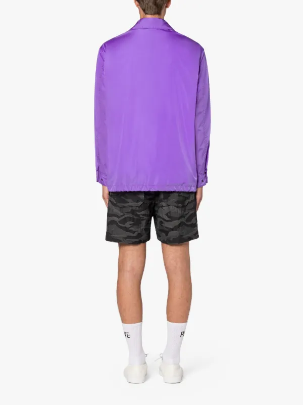 TEEMING Lilac Nylon Packable Coach Jacket