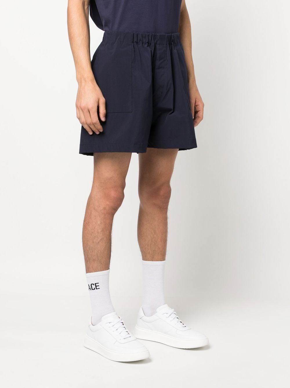 Shop Mackintosh Captain Shorts In Blue