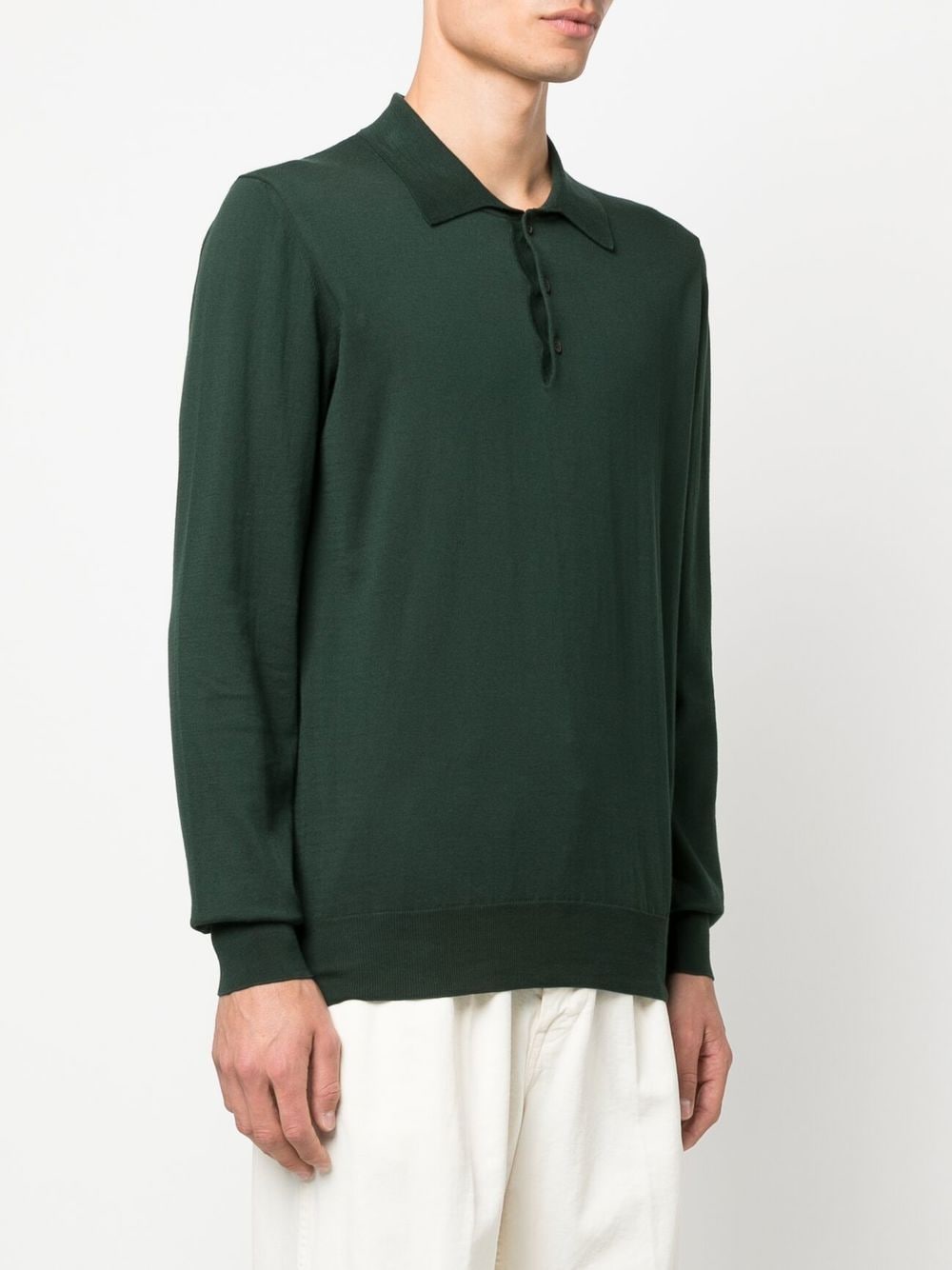 Shop Mackintosh Rhinestone-embellished Polo Shirt In Green