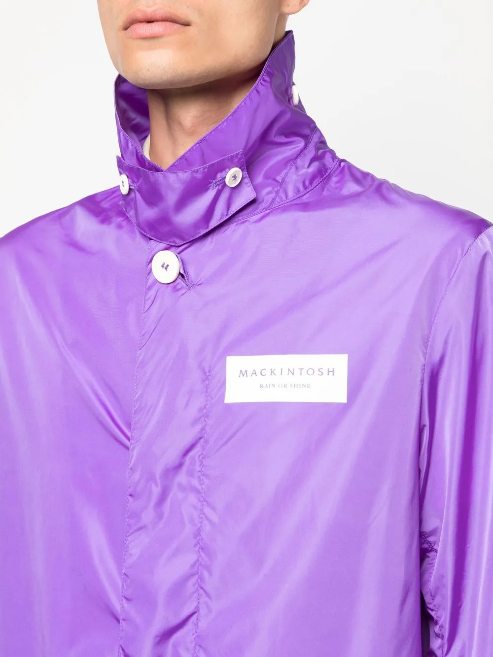 Mackintosh logo-print Shirt Jacket - Farfetch