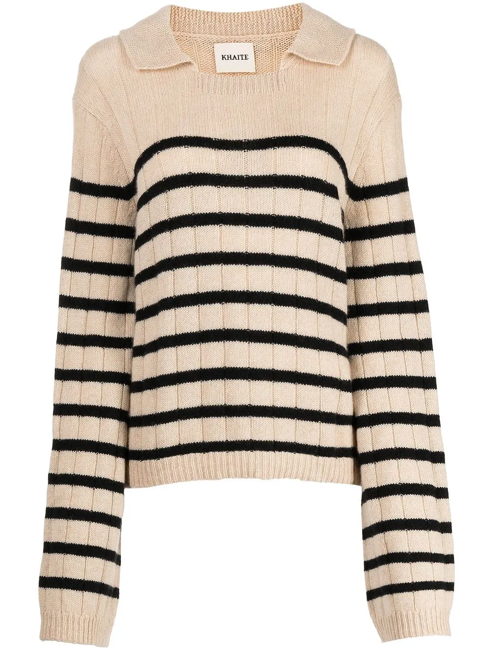 

KHAITE ribbed-knit jumper - Brown