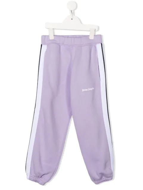 Palm Angels Kids contrast logo-print track pants