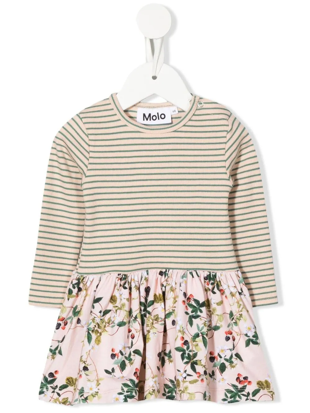 

Molo Carel striped floral-print dress - Neutrals