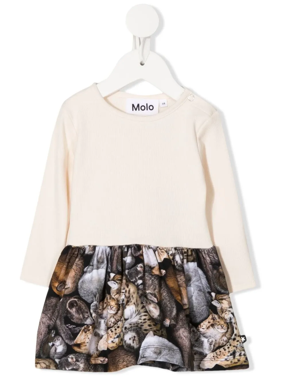 

Molo vestido con animal print - Neutro