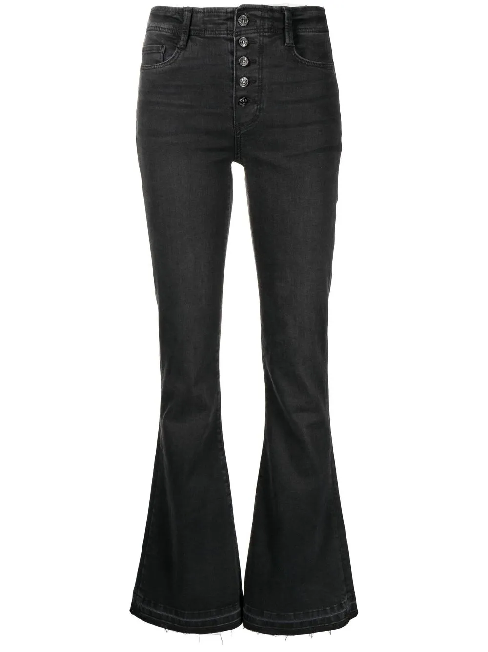 

PAIGE jeans LouLou acampanados con tiro alto - Negro