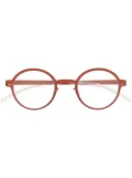 Mykita round frame clear lens glasses - Orange