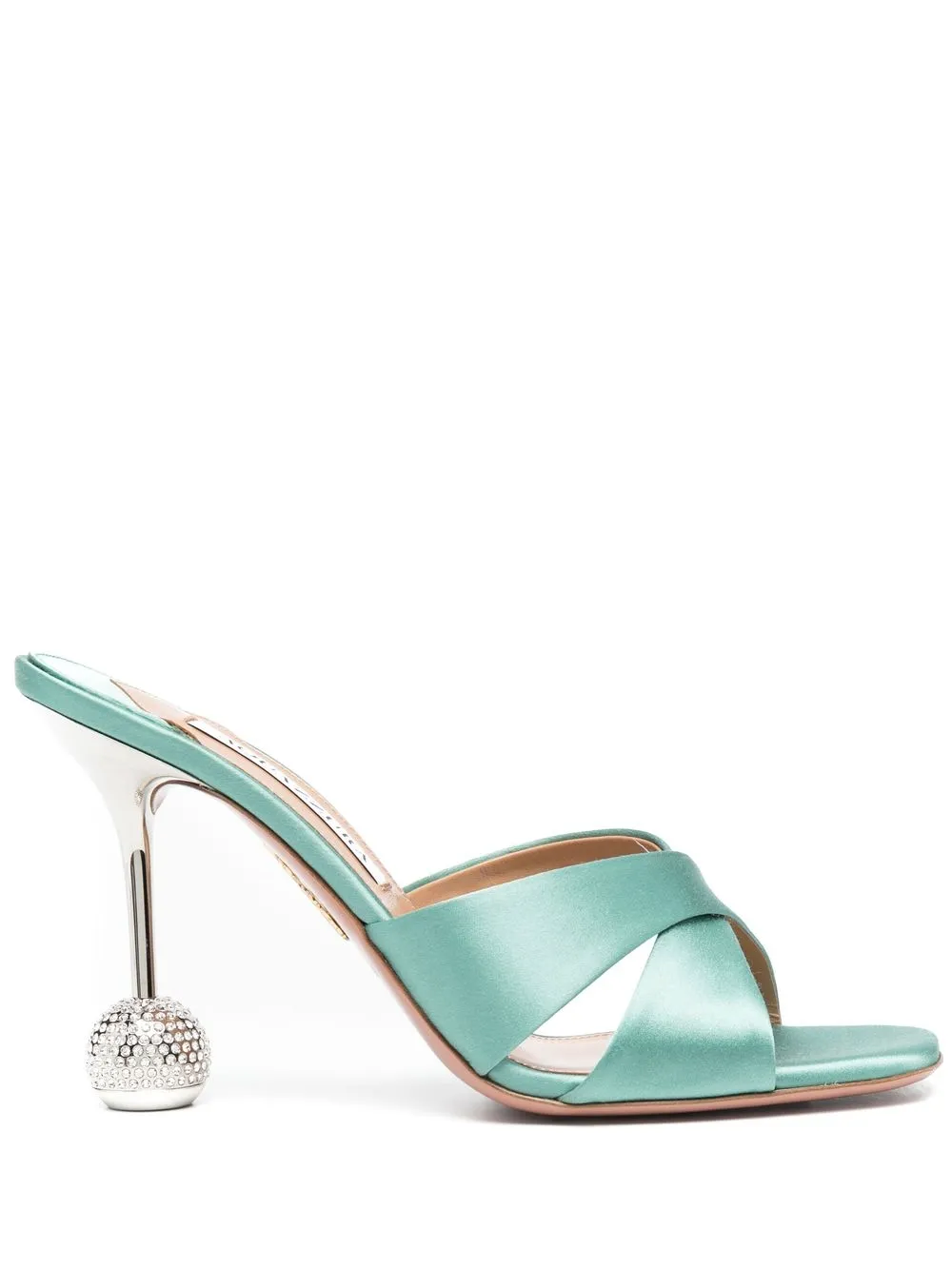 

Aquazzura 105mm open-toe mules - Green