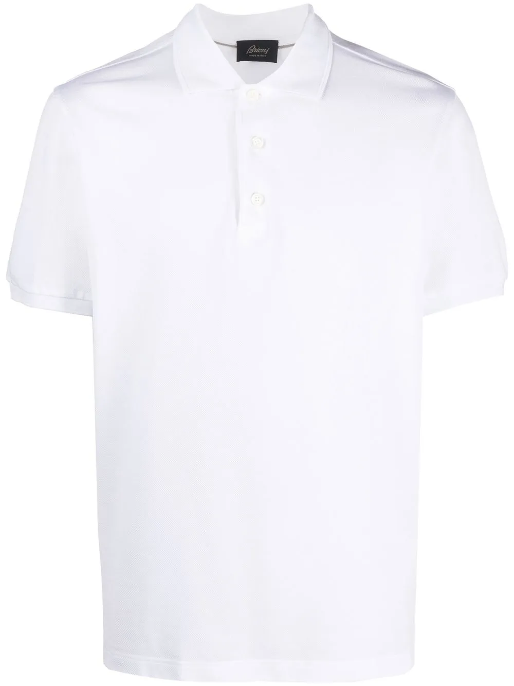 

Brioni playera tipo polo con botones - Blanco