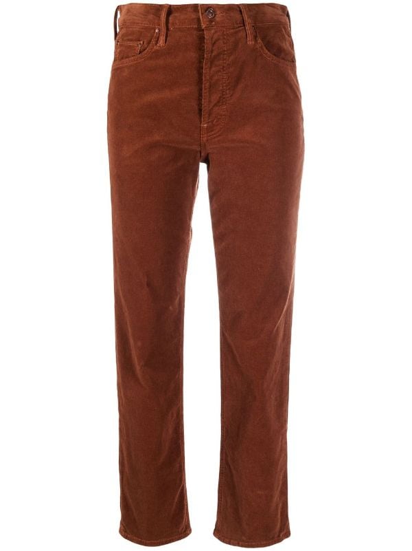 MOTHER Cropped Corduroy Trousers - Farfetch