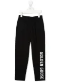 Golden Goose Kids logo-print track pants - Black