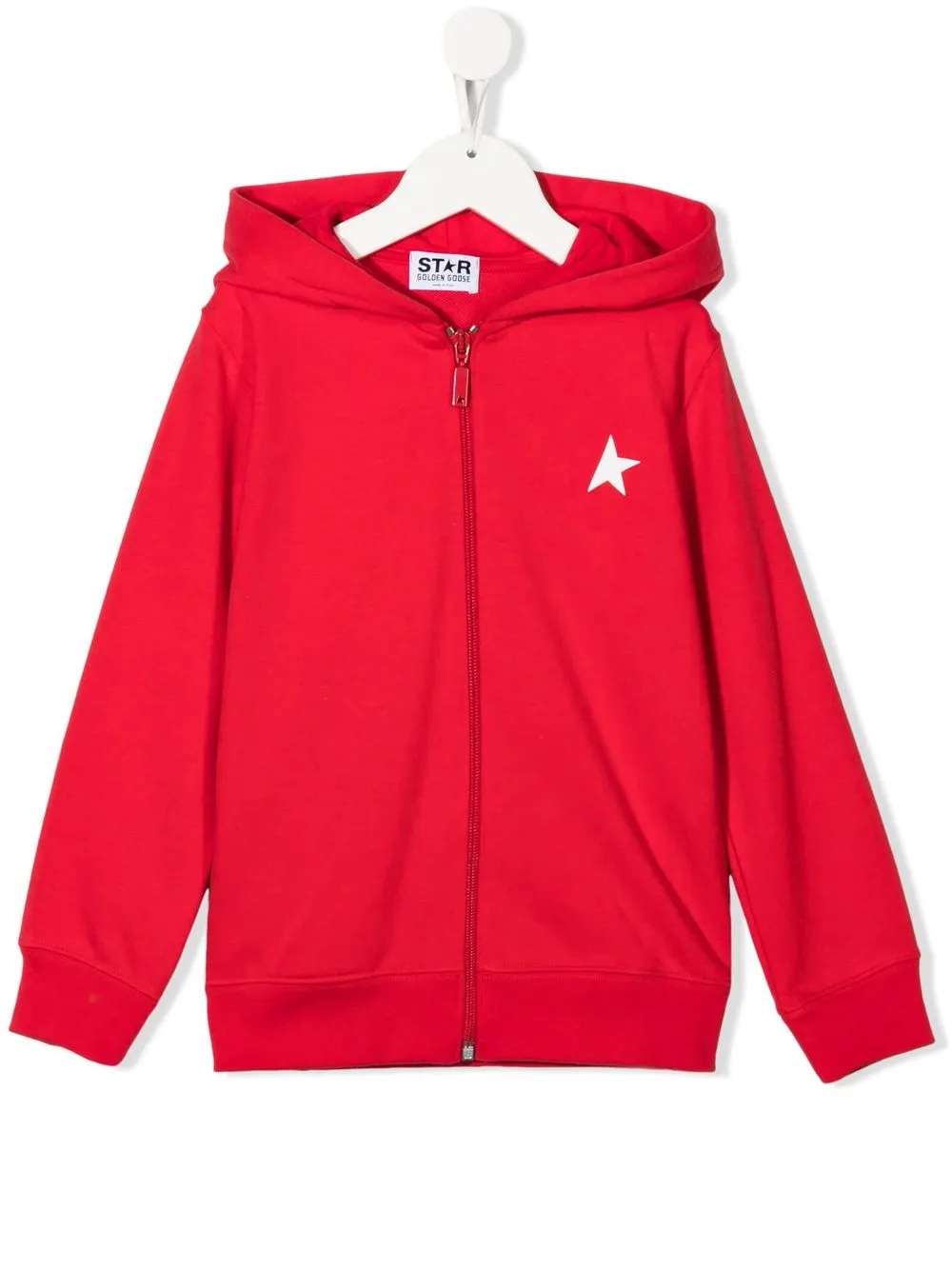 

Golden Goose Kids hoodie con logo y estrella - Rojo