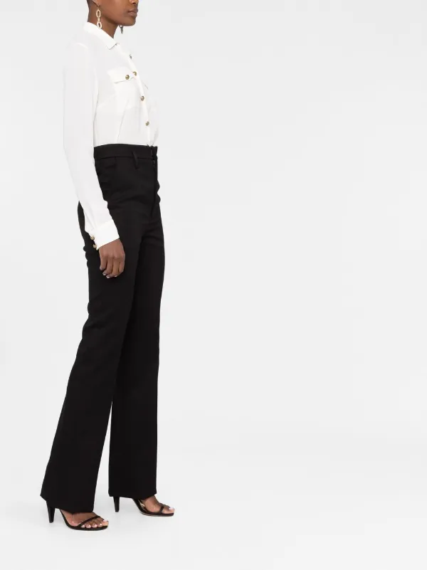 Saint Laurent straight-leg Cut Trousers | Black | FARFETCH