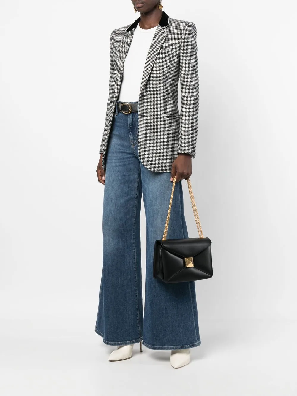 Valentino Garavani One Stud schoudertas - Zwart