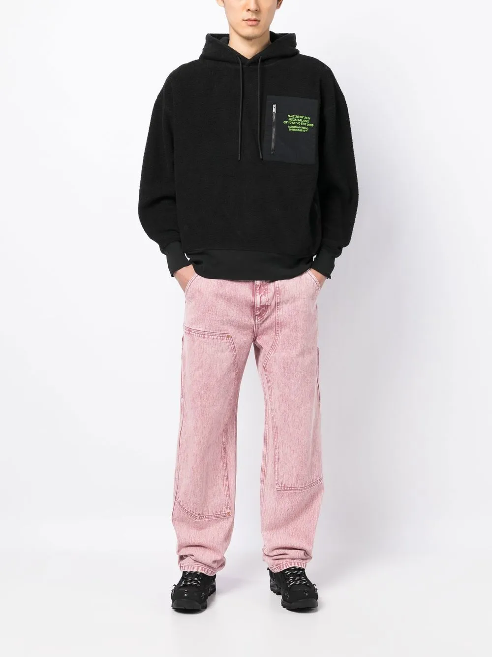MSGM Fleece hoodie - Zwart