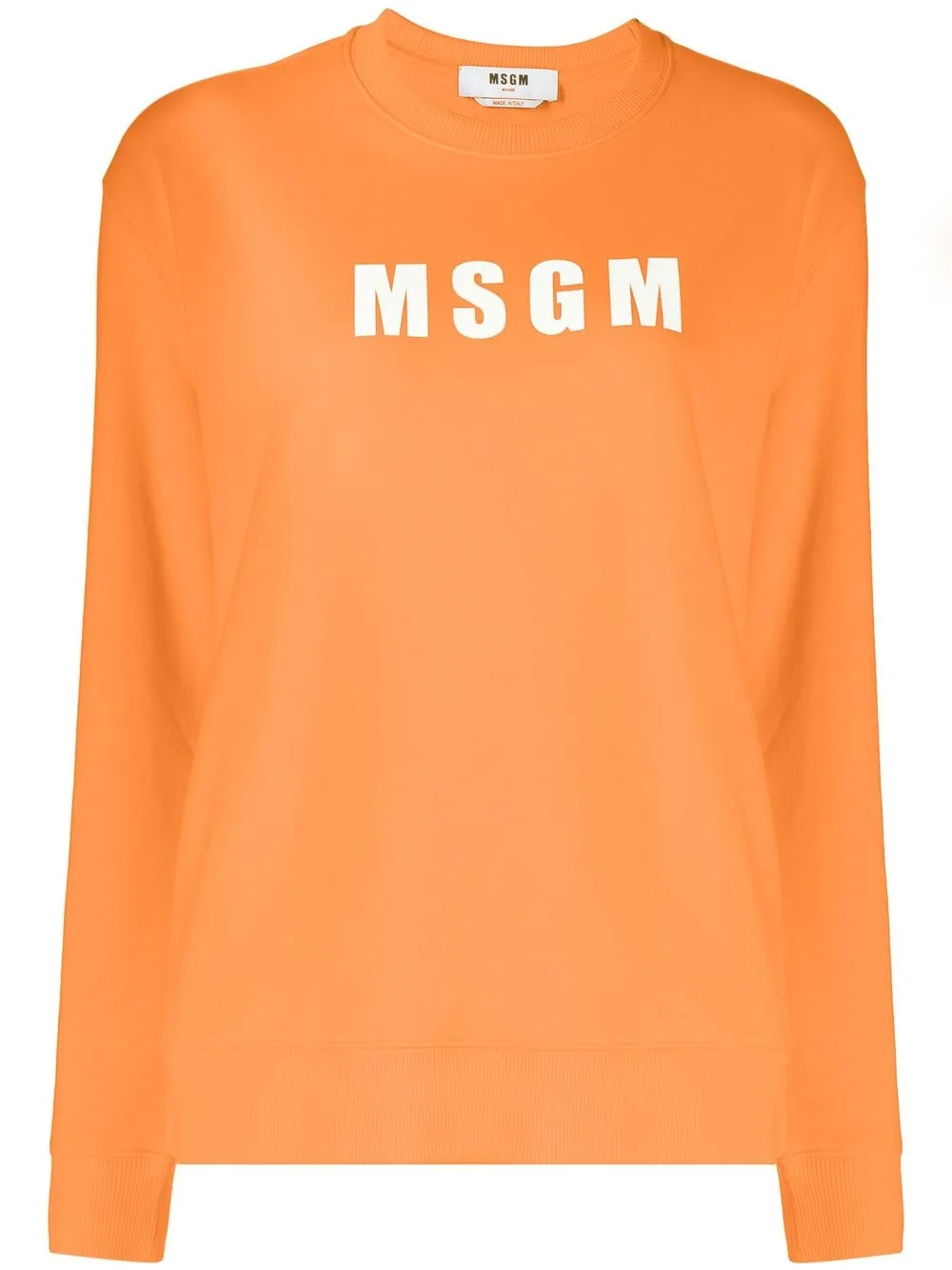 

MSGM logo-print crew-neck sweatshirt - Orange