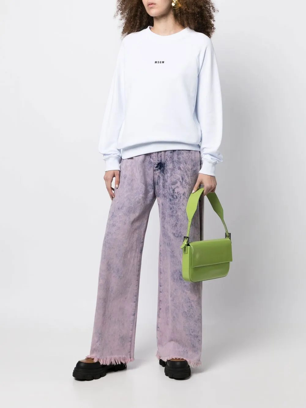 MSGM Sweater met logoprint - Wit