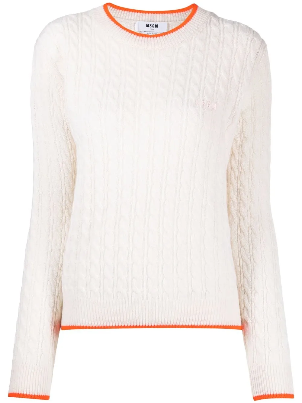 

MSGM ribbed knit jumper - White